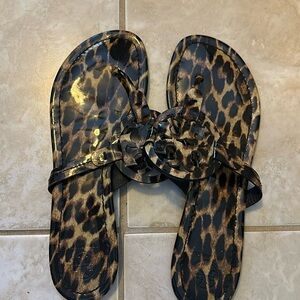 Leopard print sandals